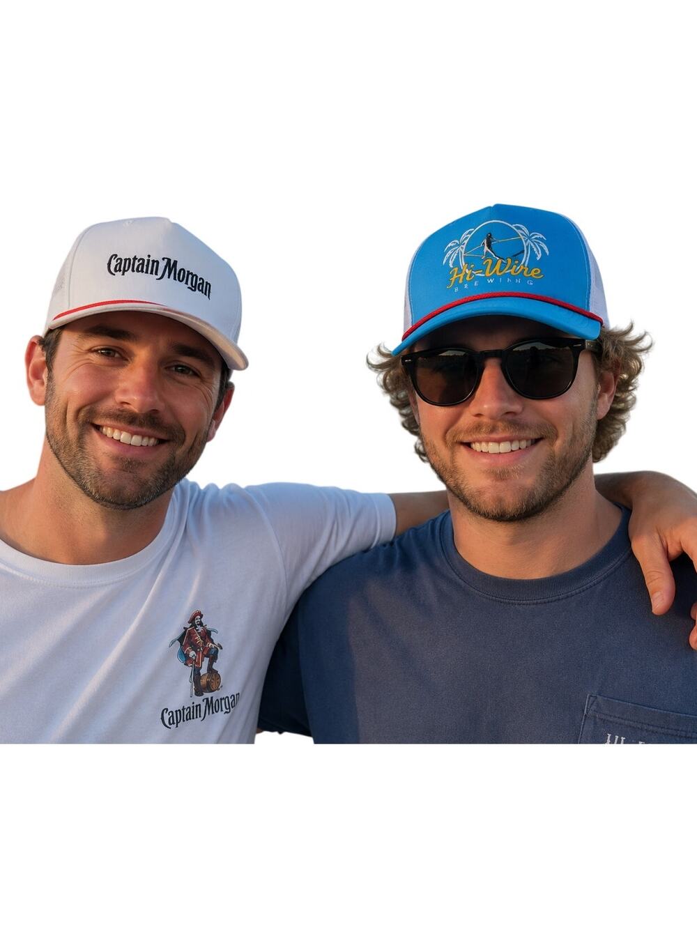 Captain Morgan & Hi-Wire Brewing Trucker Hat Lot of 2 Snapback Caps